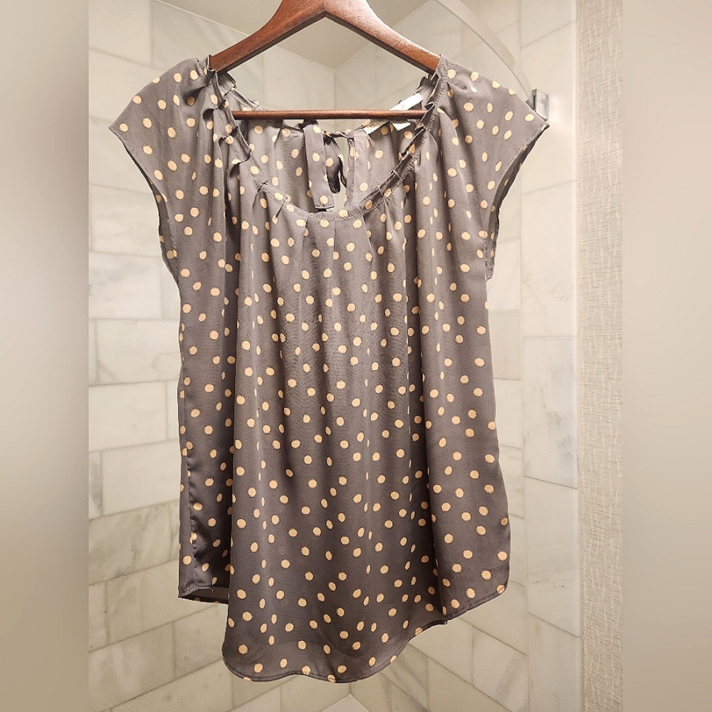 Lauren Conrad Polka Dot Blouse Medium